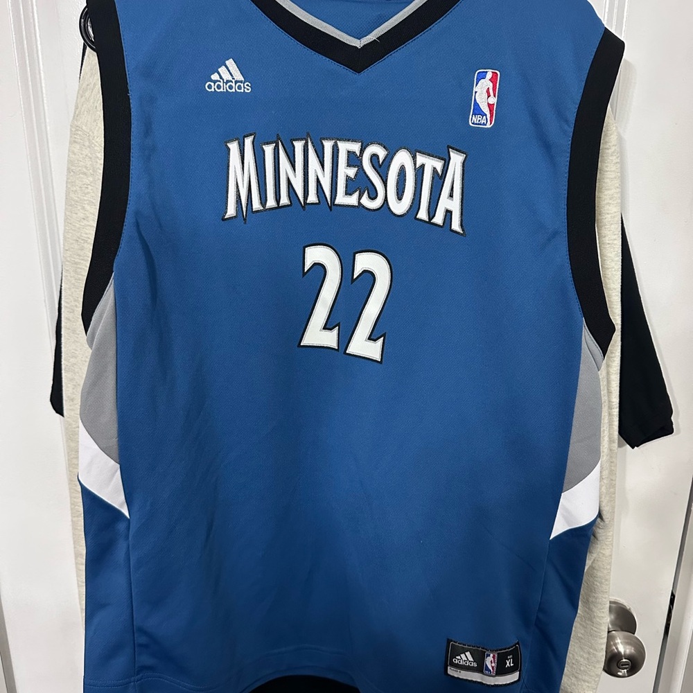 Adidas Blue and Gray Sports Jersey